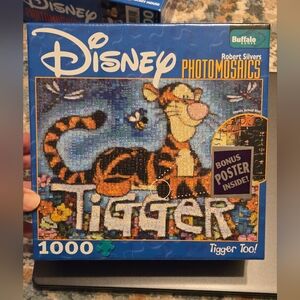 Bundle of 2 Disney Photomosaics 1000 piece puzzles Tigger and Mickey Mouse